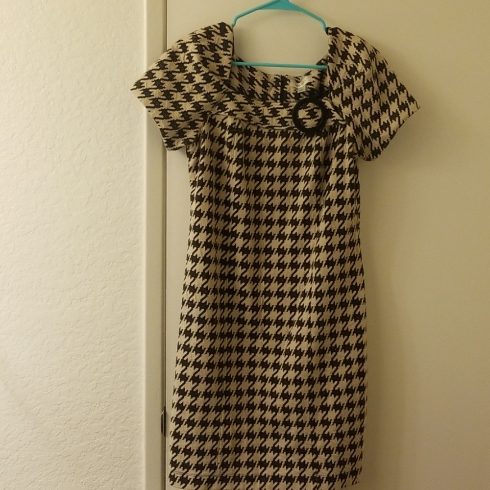 Houndstooth print Dress Barn dress.